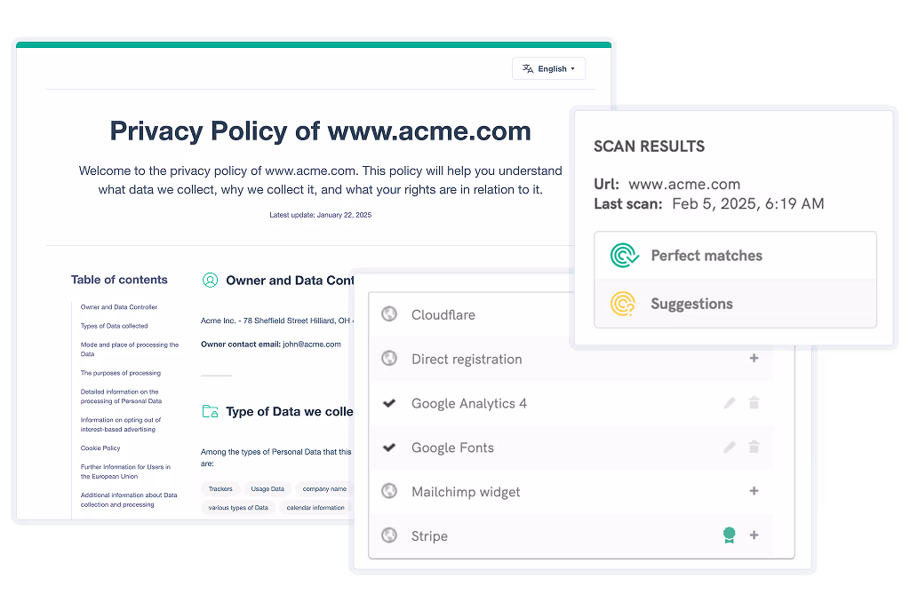 Privacy and cookie policy